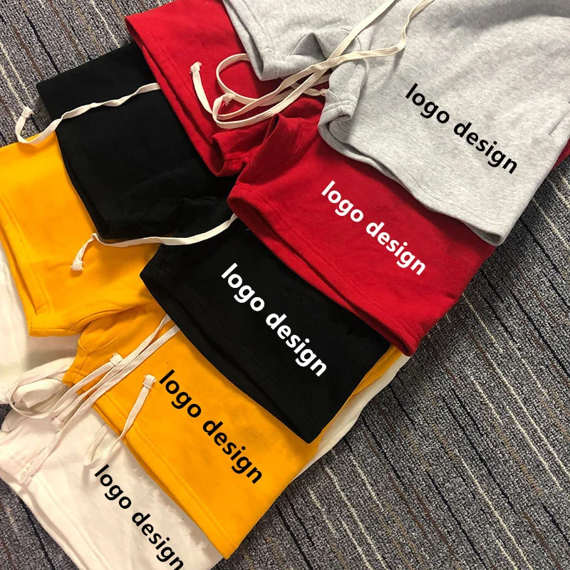Basketball shorts cotton sweat shorts with drawstring mens joggers summer solid sport short hop fear of god pants for gym