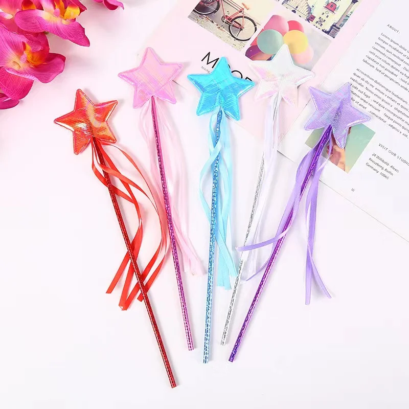 Beautiful girl Angel festival fairy wand star fairy wand cute kids birthday walking stick performance props