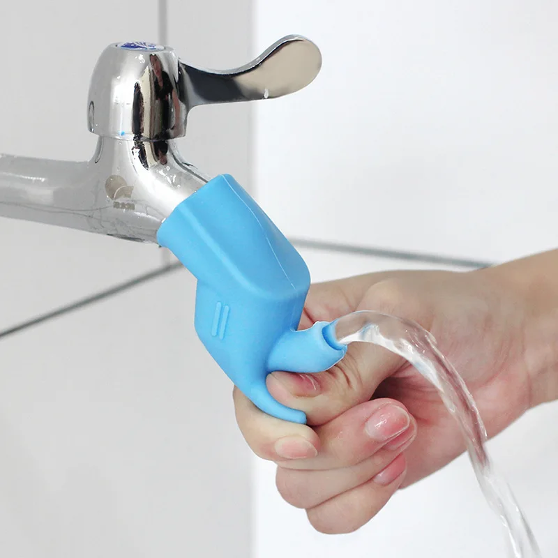 JTX101 Bathroom Sink Nozzle Faucet Extender Rubber Elastic Water Tap Extension Sink Children Washing Device Faucet Extender