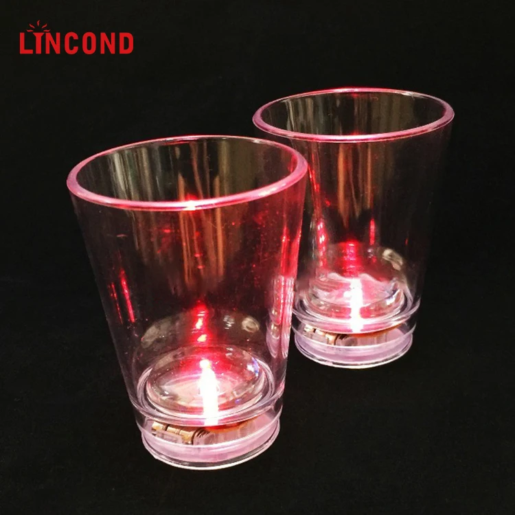 Lincond Customized Logo Led Flashing Cup, Light Up Glowing Led Plastic Cup for Bar Accessories And Party
