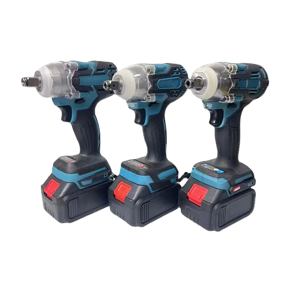 21V 600Nm 1/2 Cordless High-Torque Impact Wrench Set Wireless Brushless Industrial DIY Lithium Battery Power Spanner ScrewDriver