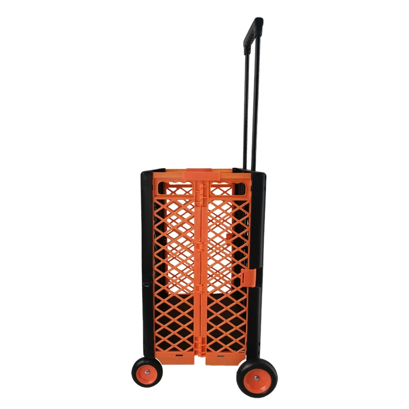 60L plastic folding storage trolley car dirty clothes basket