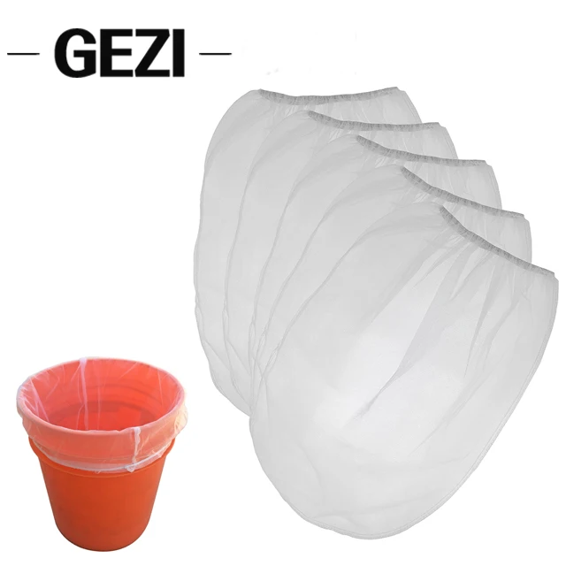 Polyester Multifilament Mesh Liquid Filter Bags 5 Gallon Bucket Size for Use with Paint Guns and Sprayers