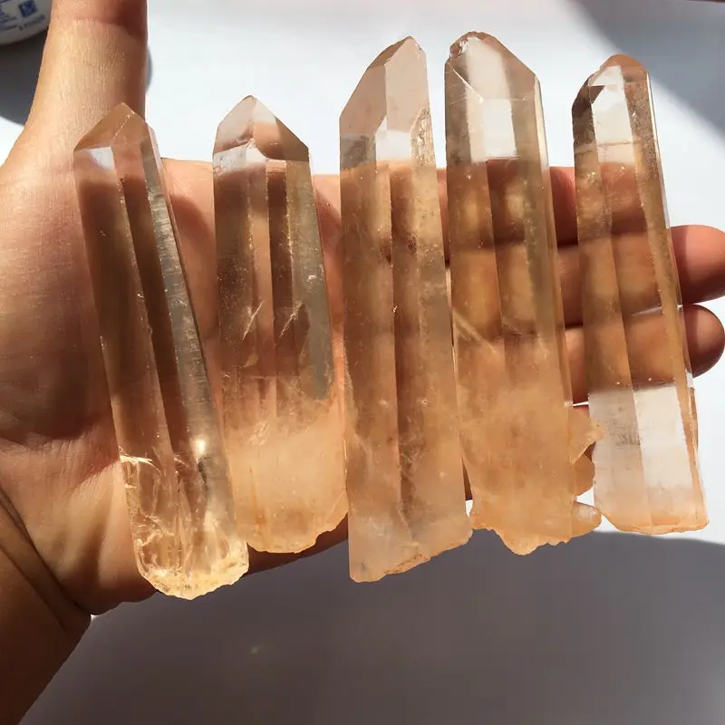 Natural raw healing quartz crystal terminated point clear quartz point Lemurian Seed rough crystal point