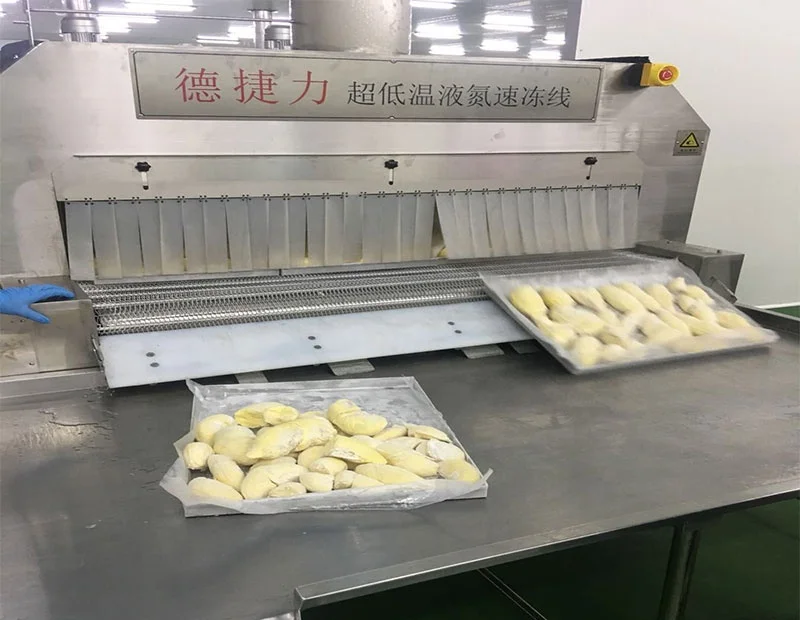 DJL china made liquid nitrogen tunnel shock freezer Food Processing Machine Stainless Steel Belt IQF Tunnel Freezer