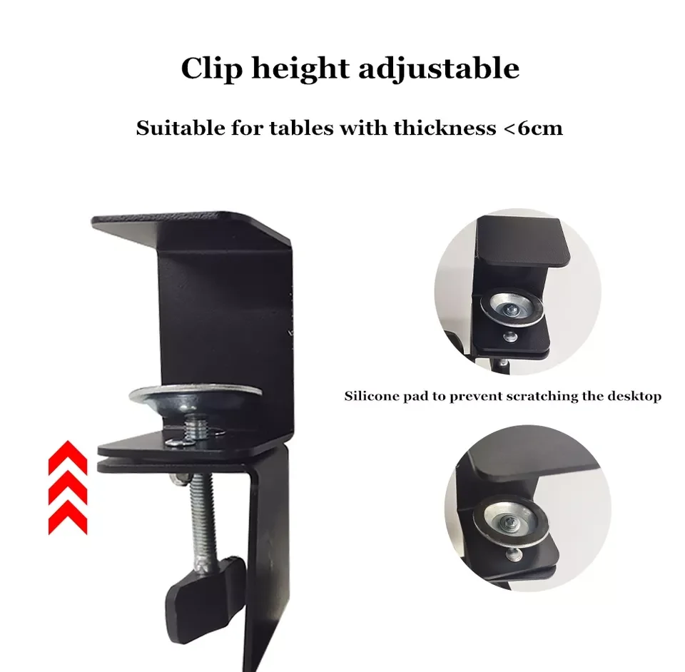 KT-01 Ergonomic design Clamp on under desk sliding dual panel  Keyboard Tray