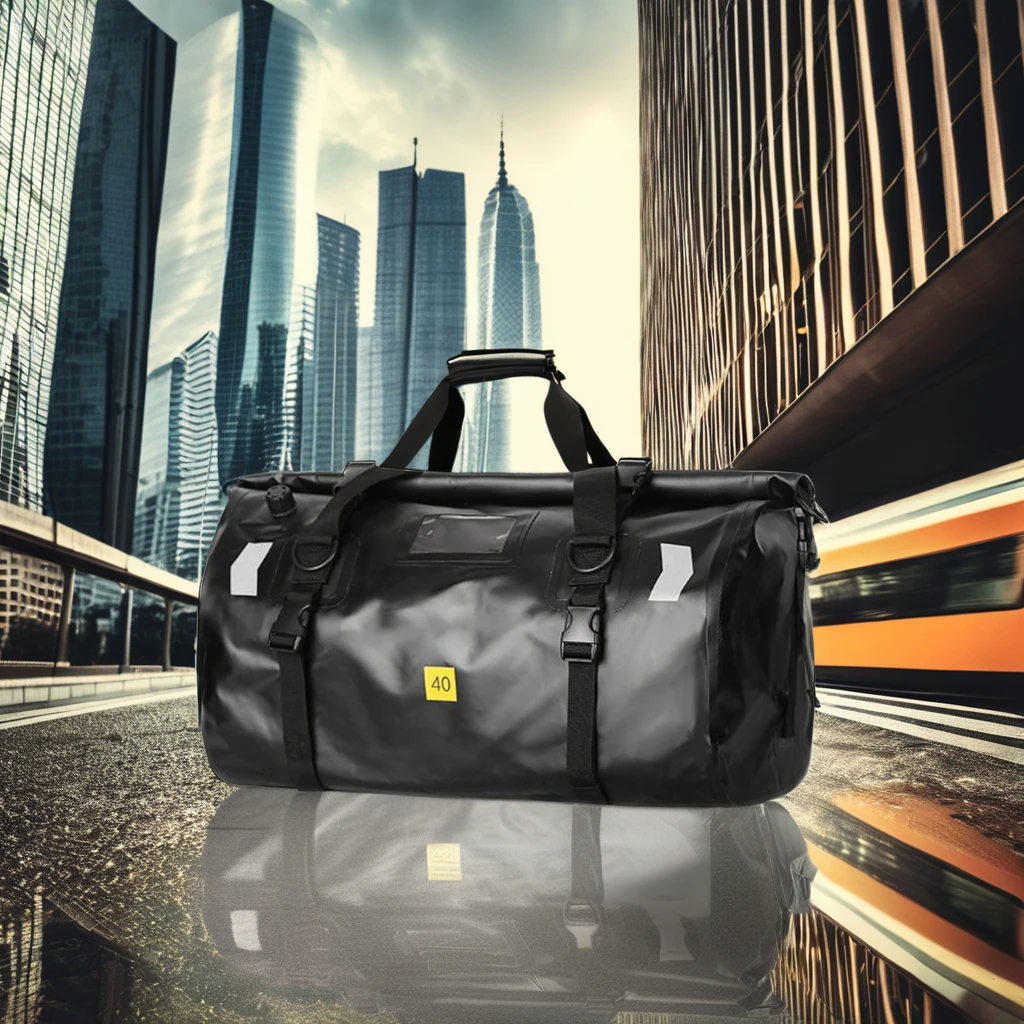 Waterproof PVC Motorcycle Rear Tail Bag 50L/80L Big Capacity Saddle Travel Dry Shoulder Bag for Motorbike Luggage Seat