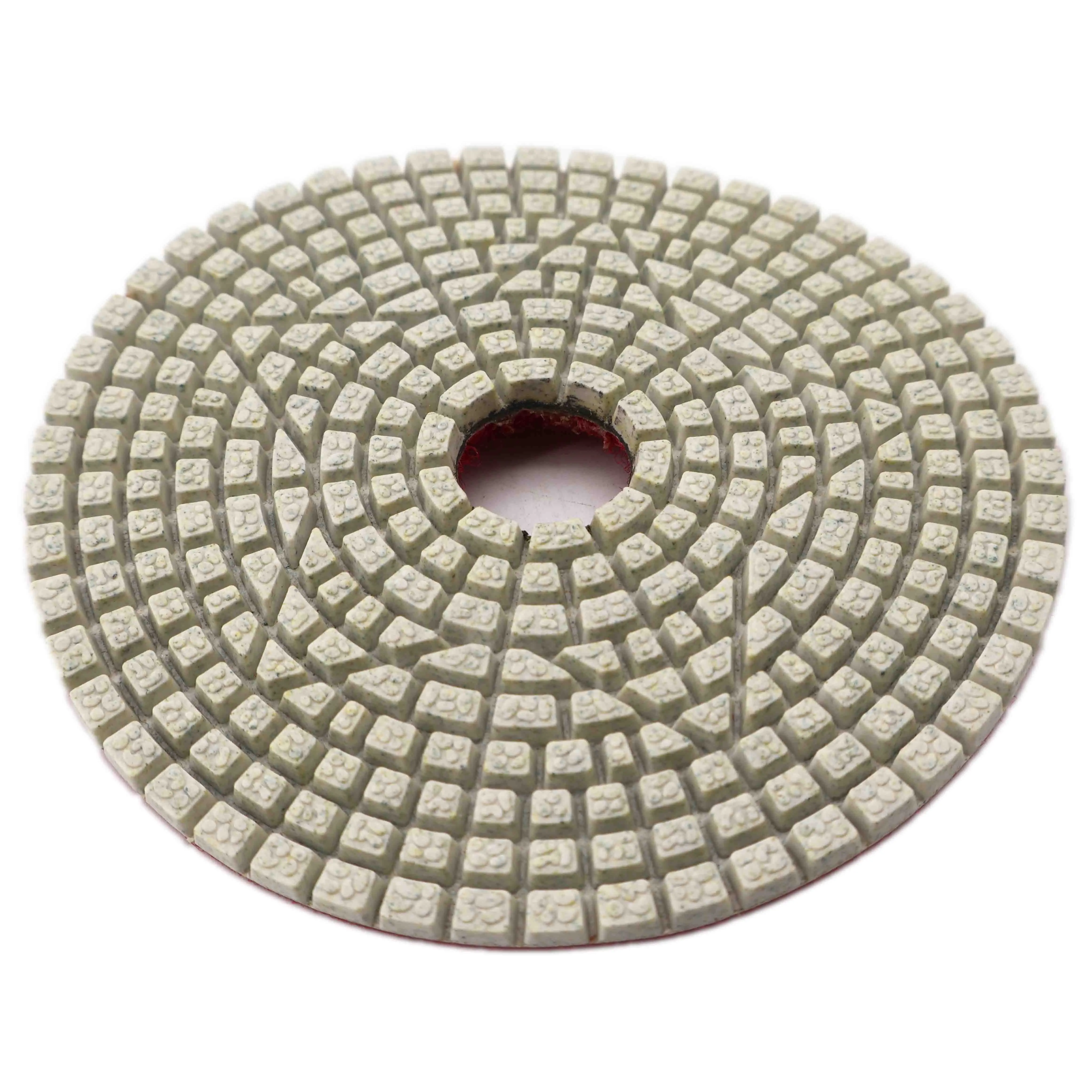 100mm Diamond Polishing Pads 3 Step Hybrid Polish Pad for Granite Quartz Porcelain