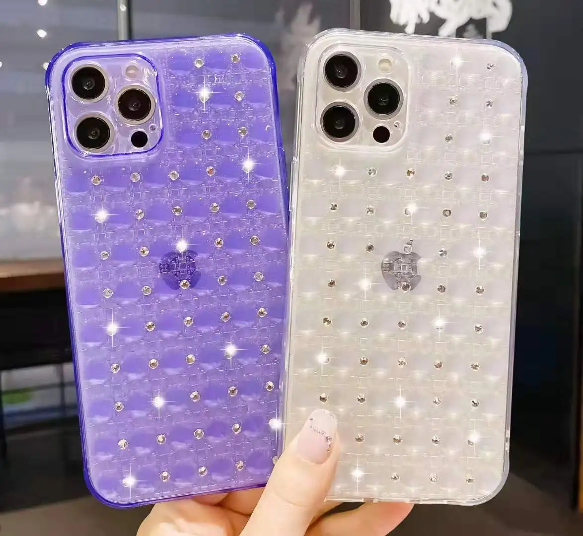 Мягкий чехол из ТПУ для мобильного телефона, роскошный 3d чехол с бриллиантами для iphone 13 12 mini 11 pro max x/xs xr 7/8 plus