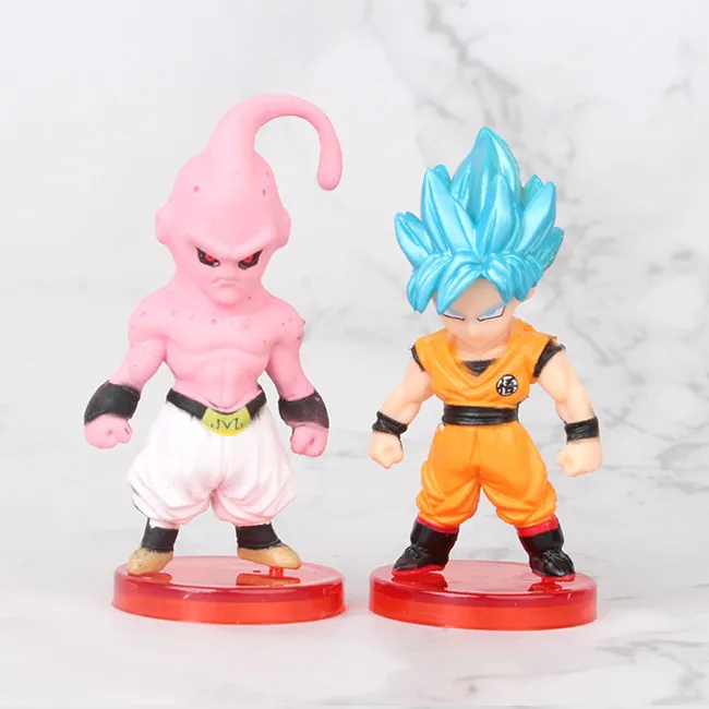 Top Quality 16pcs/Set Anime Dra gon Balls Super Saiyan Goku Character Model Decoration Collection Toy Action Figure