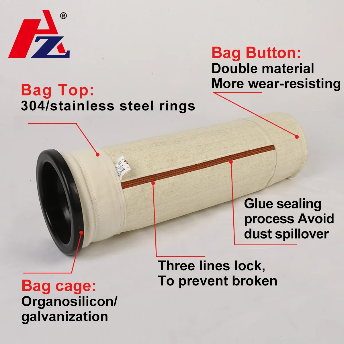 High temperature resistant nomex/Aramid filter bag filter cloth filter fabric for an asphalt plant