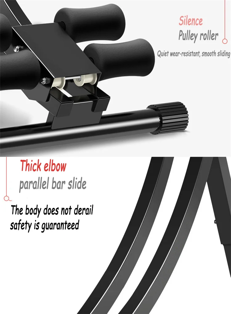 Fitness indoor home Lose Belly Fat exercise Gym Equipment Total Crunch Foldable abdominal crunch machine