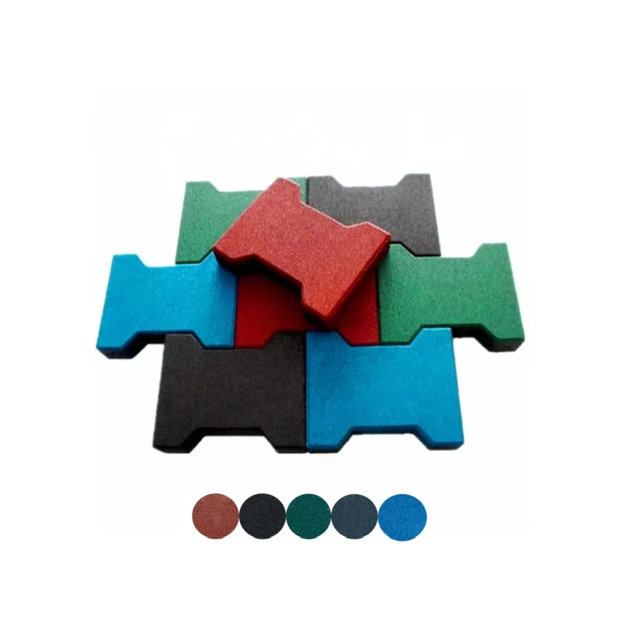 2024 Popular Top Quality Factory Customized Dog Bone Rubber Paver Flooring Bricks