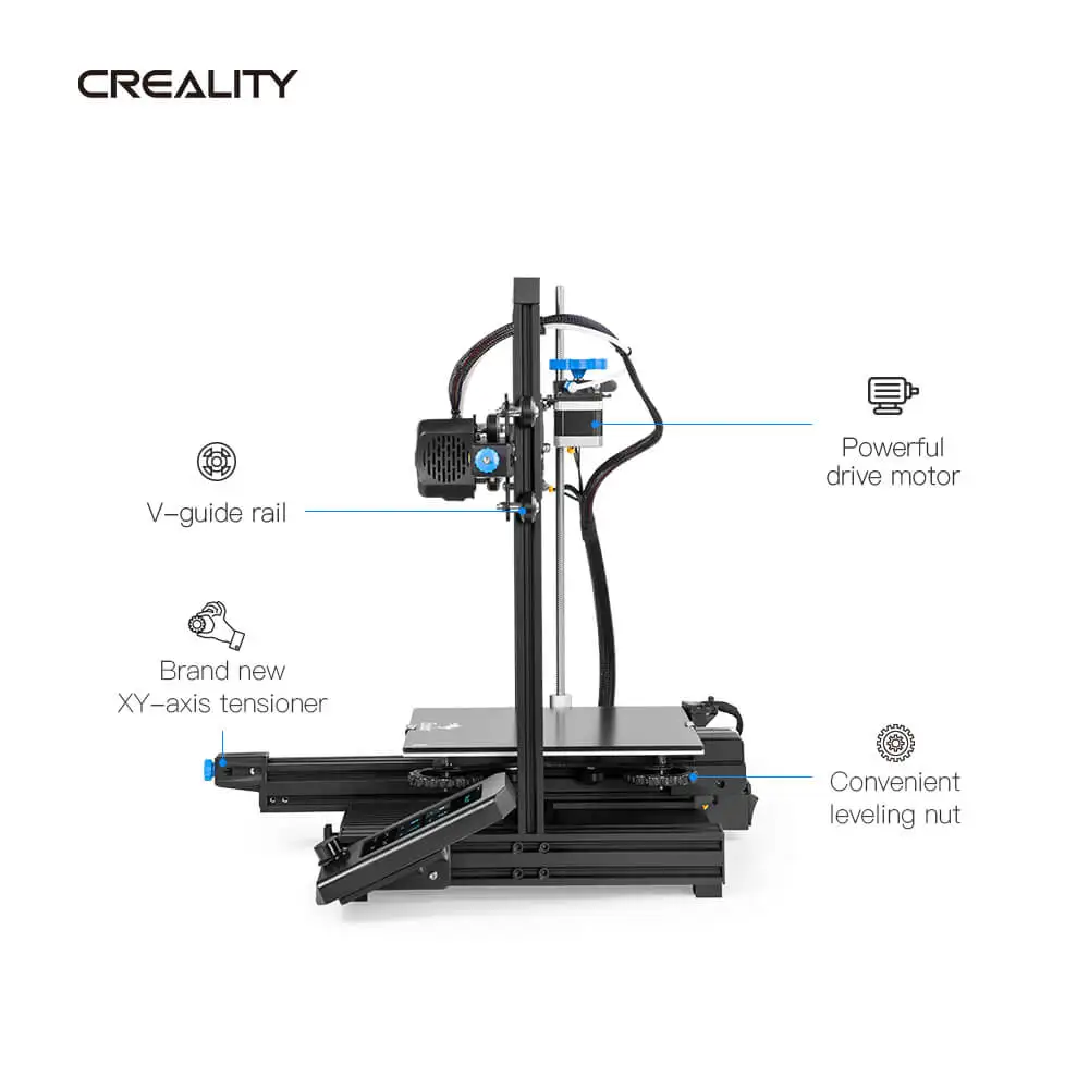  Creality Ender-3 V2 3d принтер со стеклянной кроватью бесшумная печать натяжитель цветного экрана 220*220*250 мм CNC