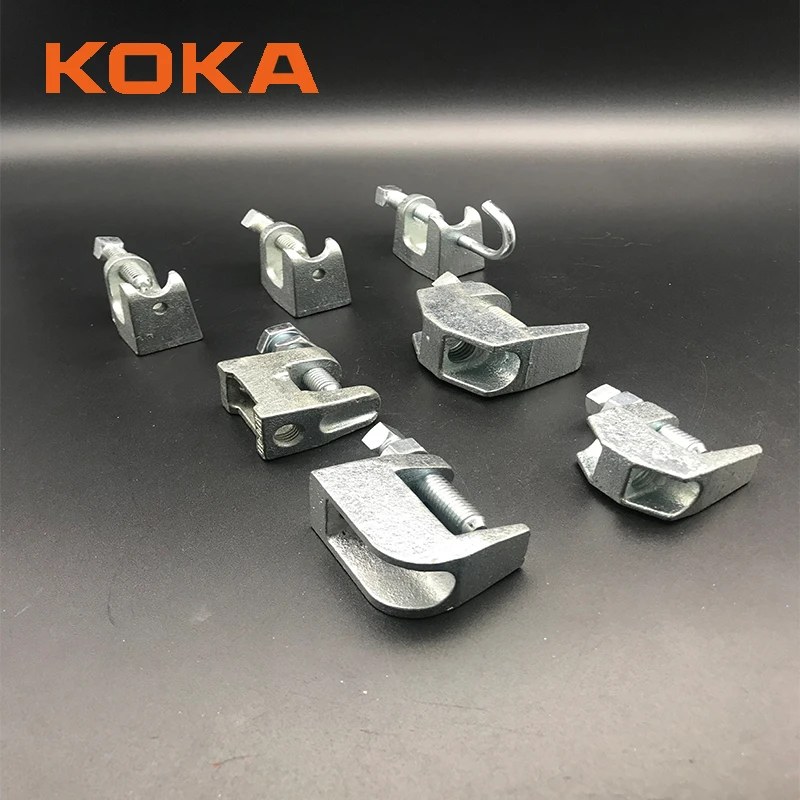 Factory direct sale adjustable cast iron g h beam clamp for construction
