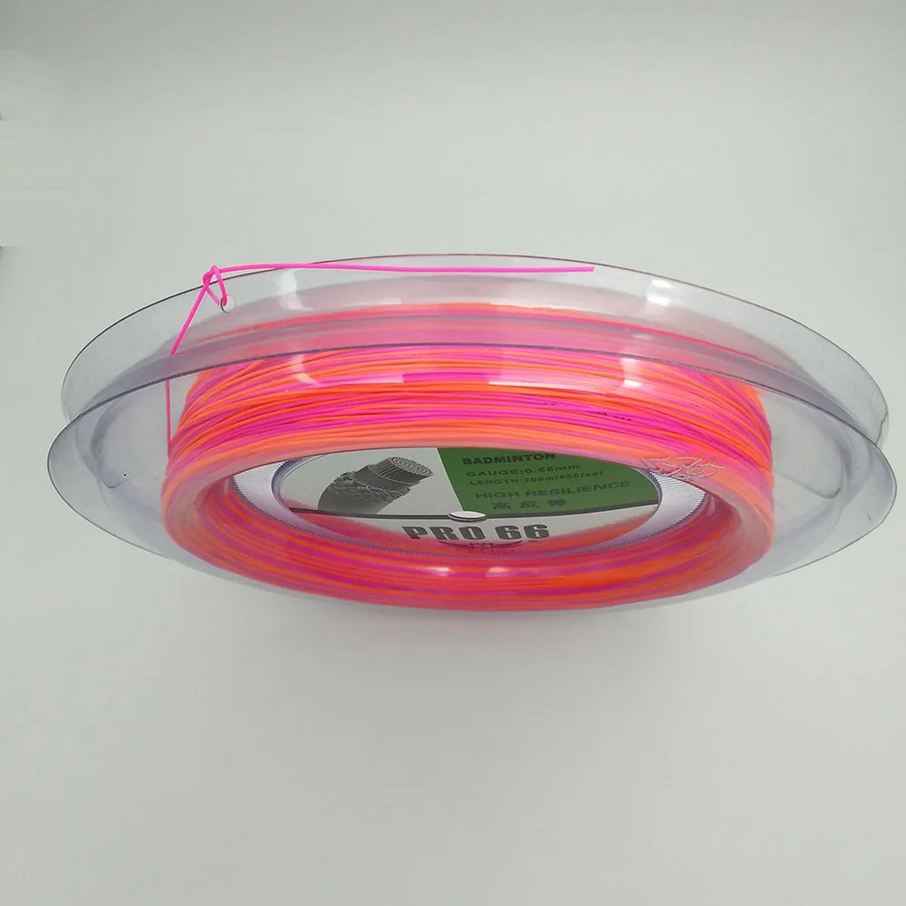 
Professional 0.66mm 200m pro66 high resilience brand badminton string 