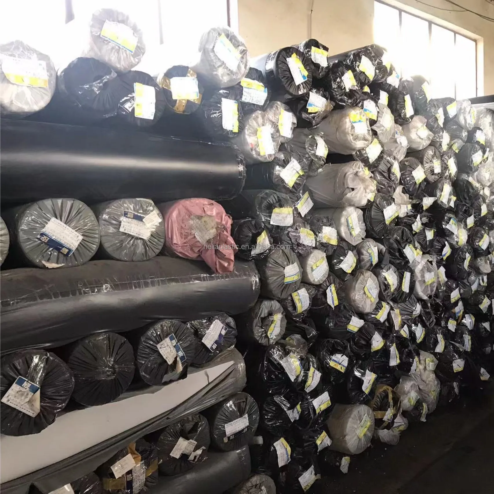 High Quality Stocklot 0.8~1.2mm Embossed PVC Leather Waterproof and Anti-Mildew Knitted Backing for Cars