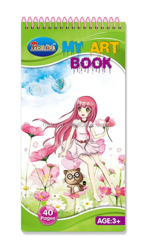 Custom Kids Magic Painting Set Drawing Coloring Book With 6 Color Pencils