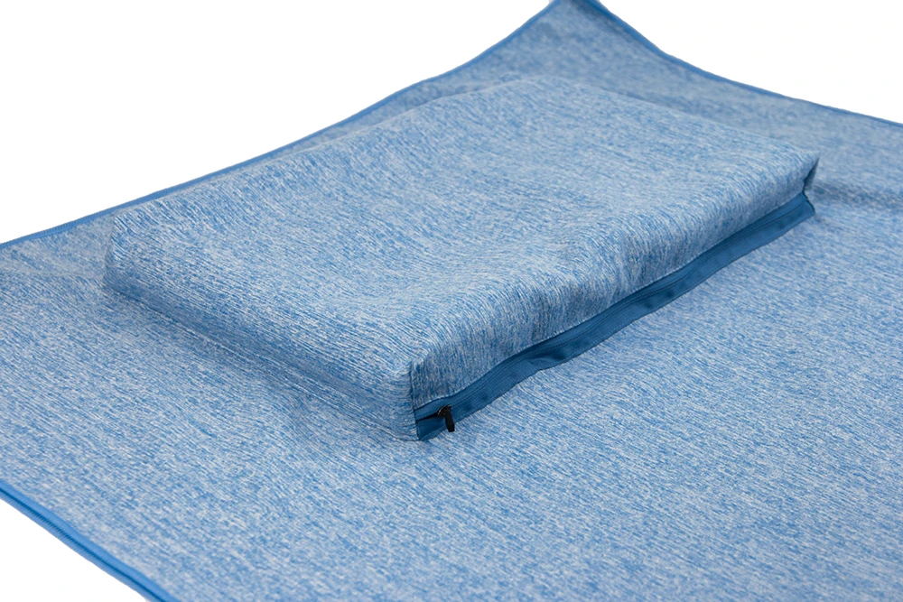 China  factory fast shipping free design custom made Microfiber quick dry beach towel with pillow and pocket