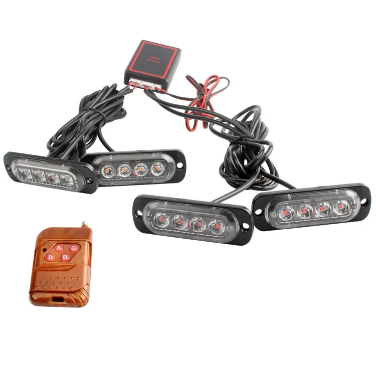4in1Strobe Lights Amber Hazard Warning Beacon Light Flashing Warning Light for Car Truck Trailer Caravan led strobe