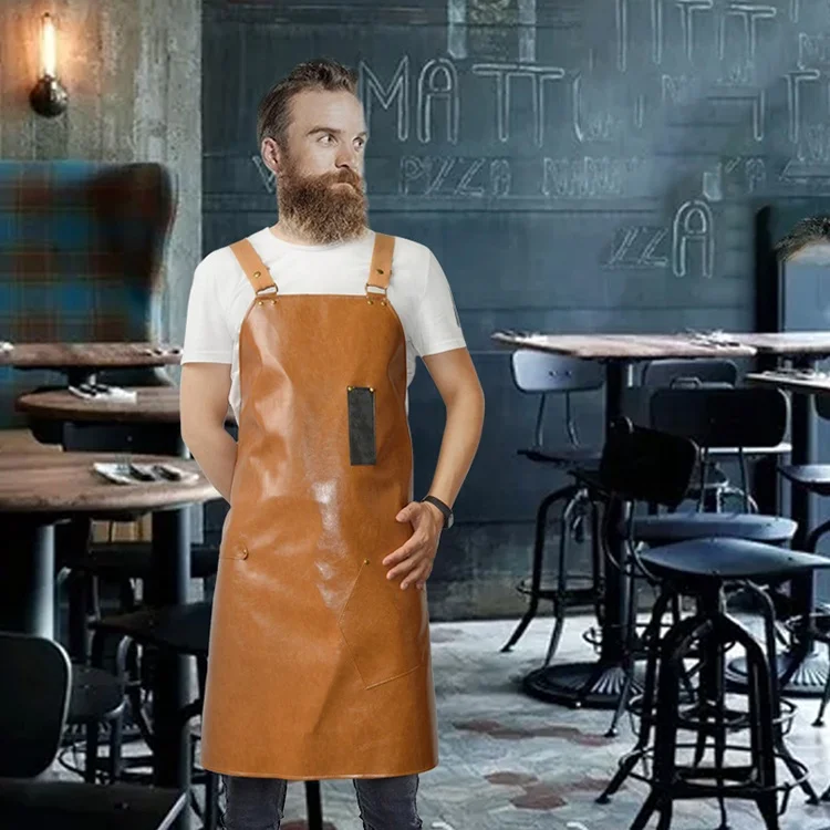 Суперволоконный Водонепроницаемый Фартук с индивидуальным логотипом для мужской рабочей одежды кухонный фартук домашний рукоделия