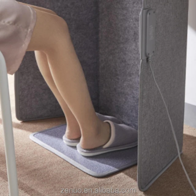 Portable Foldable Space Heater with Heated Floor Mat Energy Saving under Desk Heater for Home Office for Bedroom Living Room Use