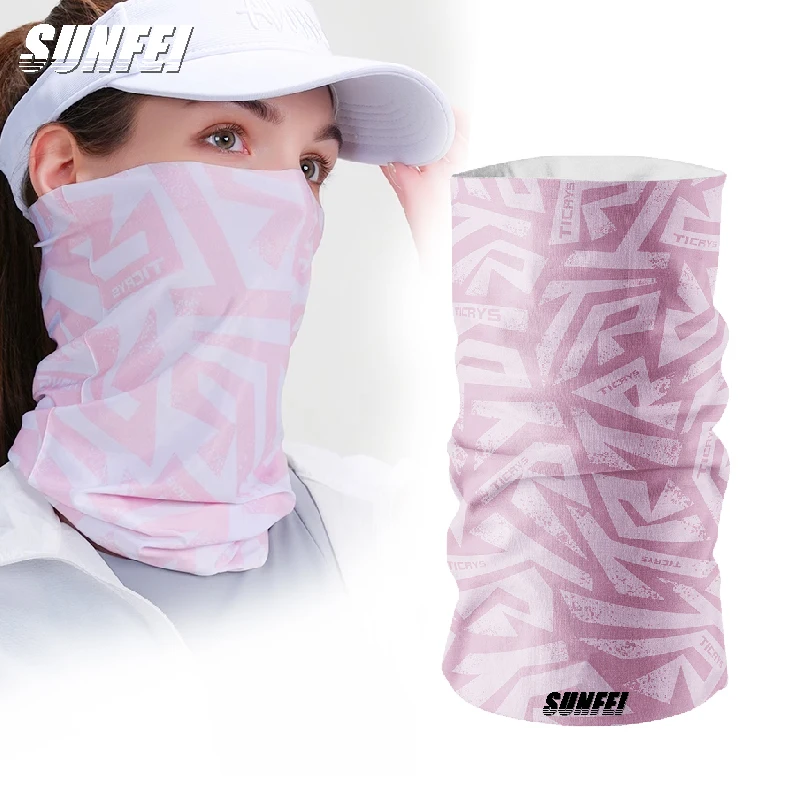 sunfei Multifunctional Tubular Headwear Custom Neck Gaiter Cycling Bandana Sublimation Motorcycle Scarves Polyester Neck Gaiter