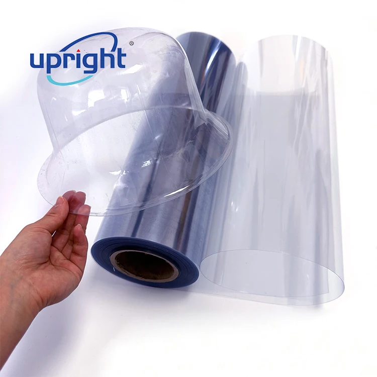 Upright   easy to vacuum forming Food grade transparent plastic film roll rigid clear pvc sheet for Printing And Packing Sheet