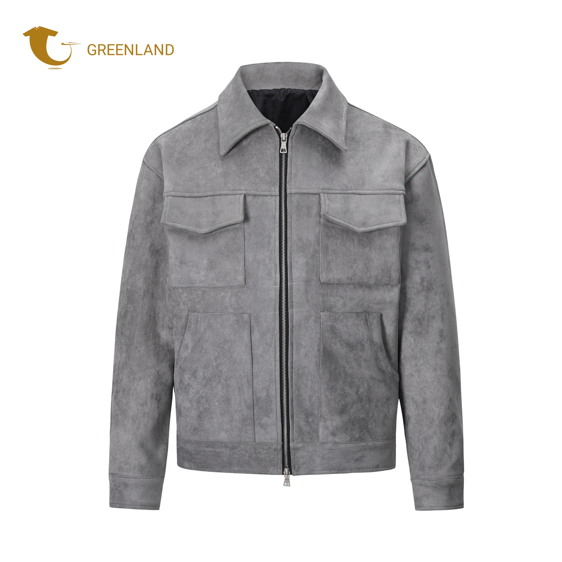 Promotional  Custom wholesale high quality  windbreaker deer velvet warm men suede jackets