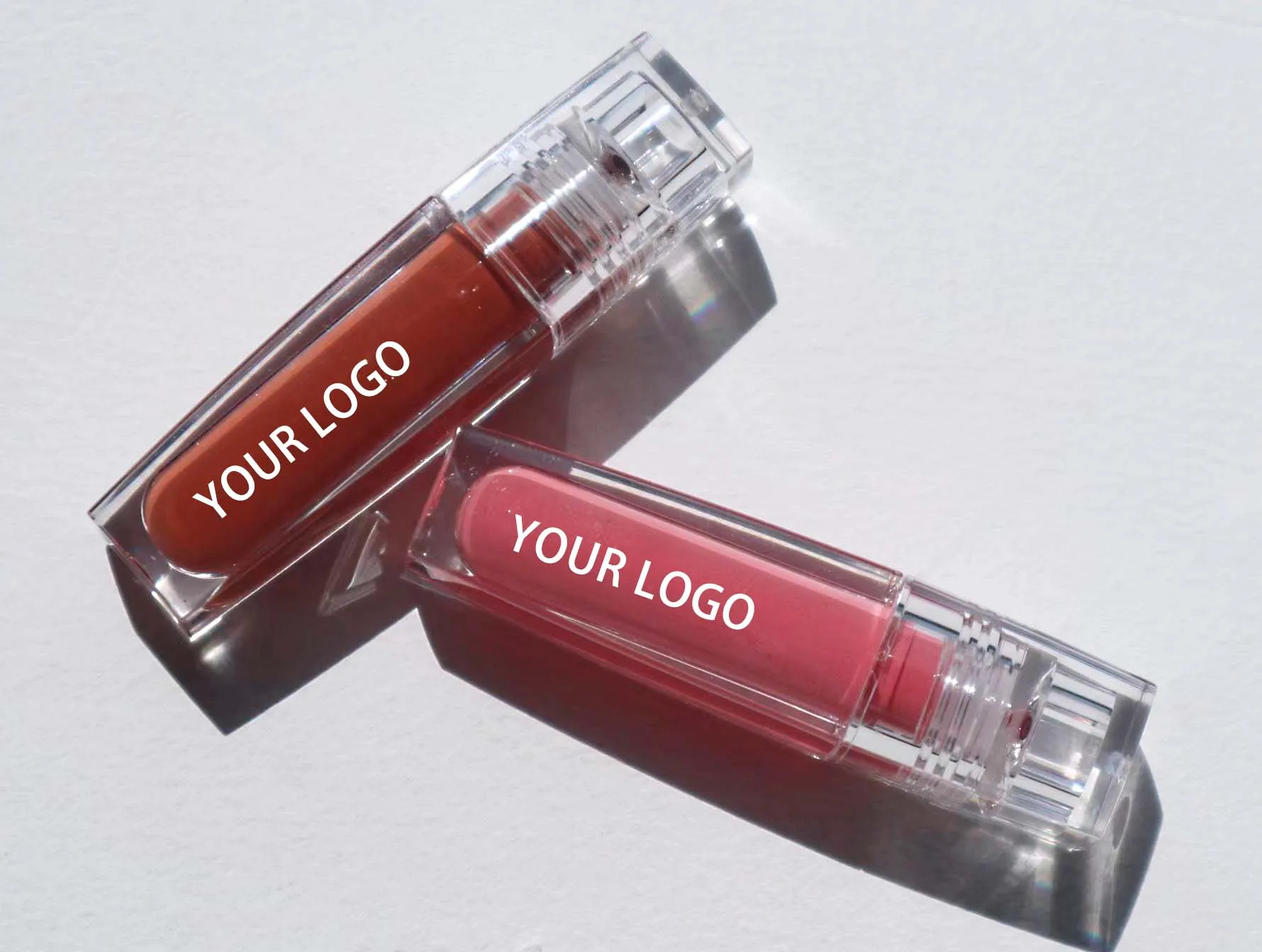 Factory Custom Logo Mini Cute Honey jar Key Chain Lip Gloss Long lasting Moisturizing Lip Oil Gloss