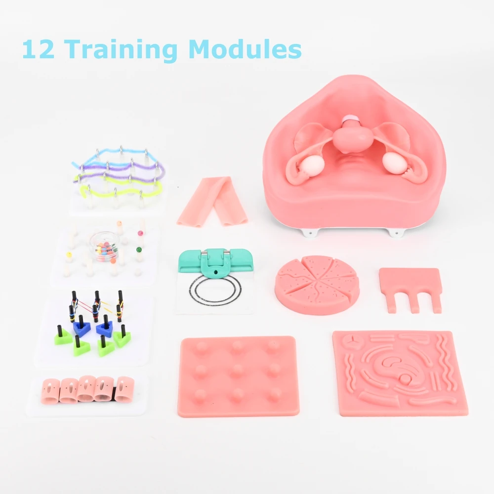 New Simulated Belly Laparoscopic Simulator Box Endotrainer with HD Camera and Gynecological Training Modules