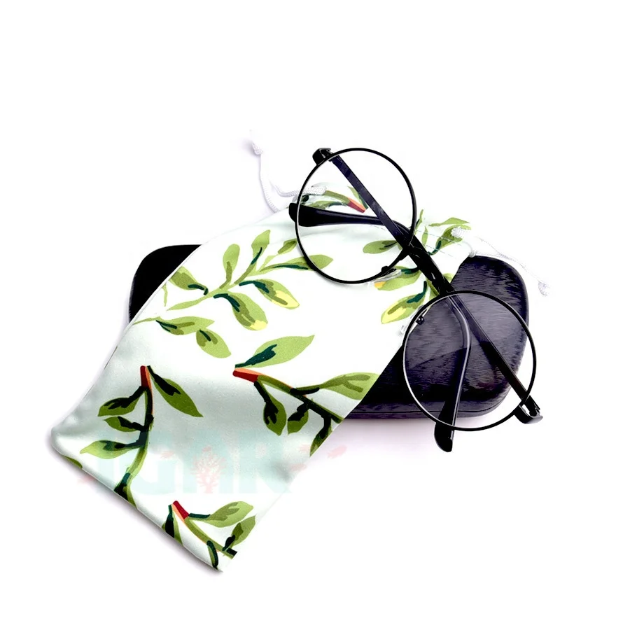 Soft microfiber pouches with Drawstring Pull Closure to clean or store your eyewear, sunglasses, cell phones, iPods & Players