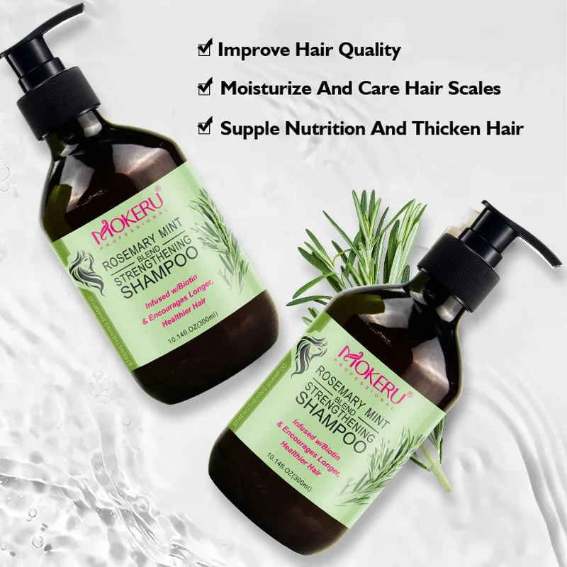 MOKERU Rosemary hair anti-loss shampoo Nourishing shampoo Natural Hair care Hair Growth 300ml Rosemary shampoo