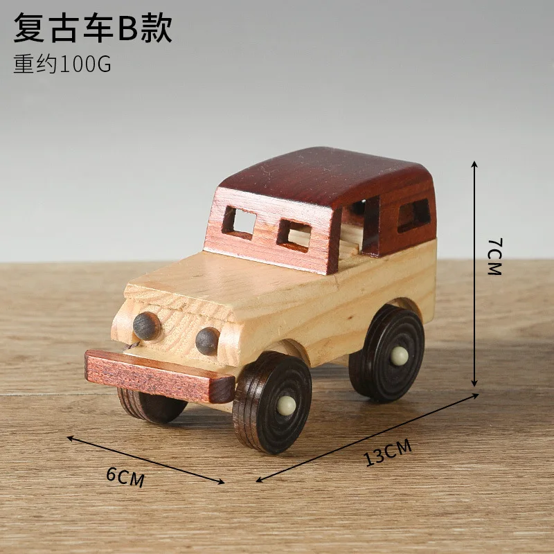 Wooden vintage  car train decorative furnishing articles furnishing articles creative home desktop wooden crafts