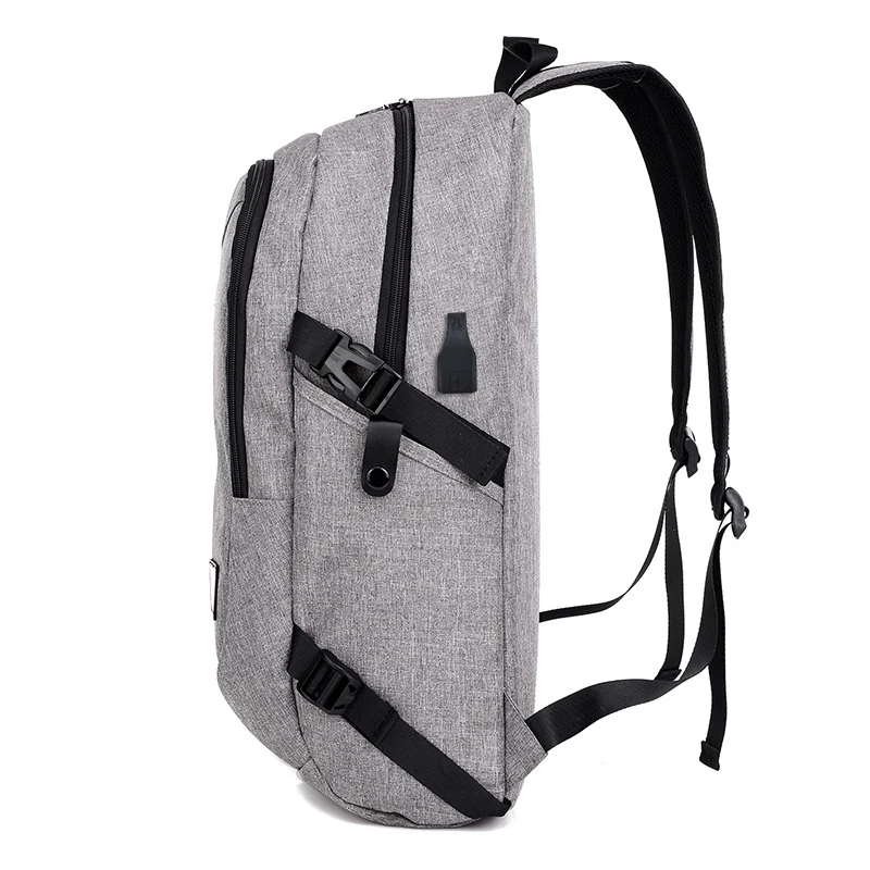 
Hot Sale 600D Polyester Water Resistant Male School USB Charging Laptop Backpack Mochila For Business Men 
