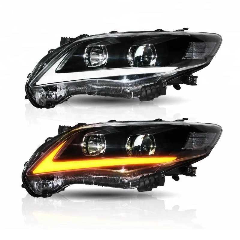 Factory price Head lamp for toyota corolla 2011-2012 head light with DRL + Plug and Play for toyota corolla 2013 headlight