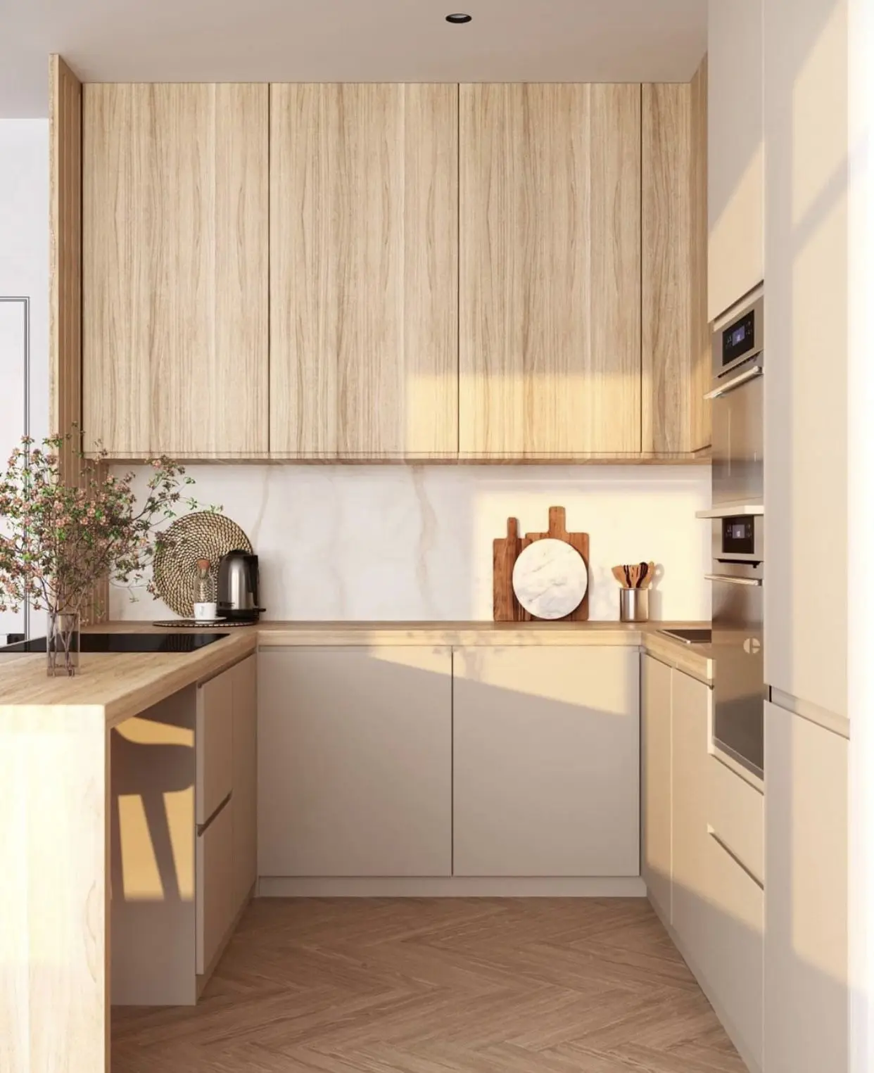 CBMmart Solid Wood Shaker Cabinet Complete Sets Accessories Sink Smart Furniture Modern Design Cabinet Kitchen Cabinet