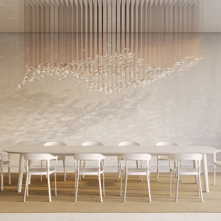 Custom Hotel Lobby Villa designer interior decoration modern luxury crystal  restaurant chandelier lighting