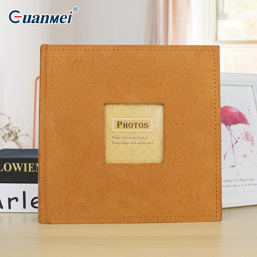 Sewn Bonded Photo Album Book, Family Albums, Cloth Cover Pocket 200 Photos Hold 4X6 Picture  Horizontally,white