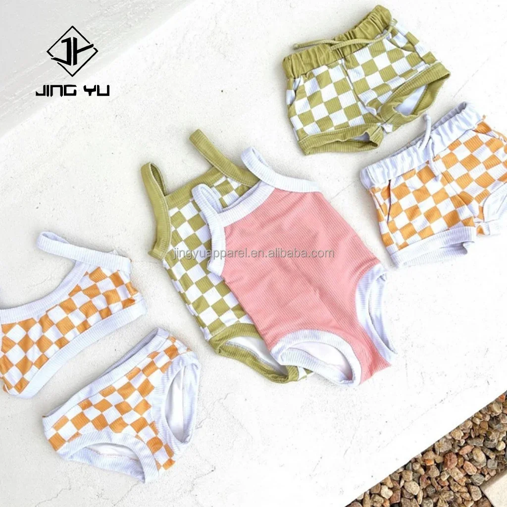 2024 hot selling swimwear wholesale baby cute custom RPET Eco Friendly Fabric baby swimwear kids swimwear