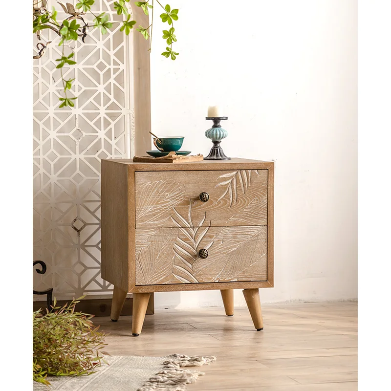 Dining Room Wood Side Cupboard Cabinets Antique Console Table Hand Carved Leaf Art Door Accent Cabinet With Shelf