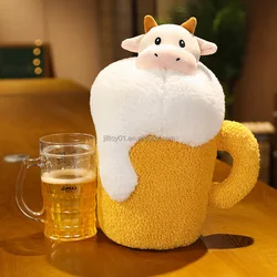 dropshipping 2022 beer design cow plush toy pillow best seller custom stuffed animal wholesalers