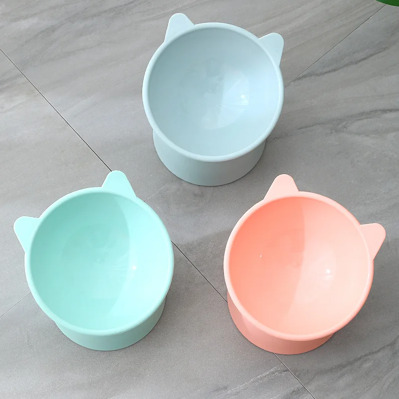 Slant Mouth High Foot Neck Protection Food Bowl Pet Ceramic Pet Bowl Single Cat Pet Bowl Ceramic