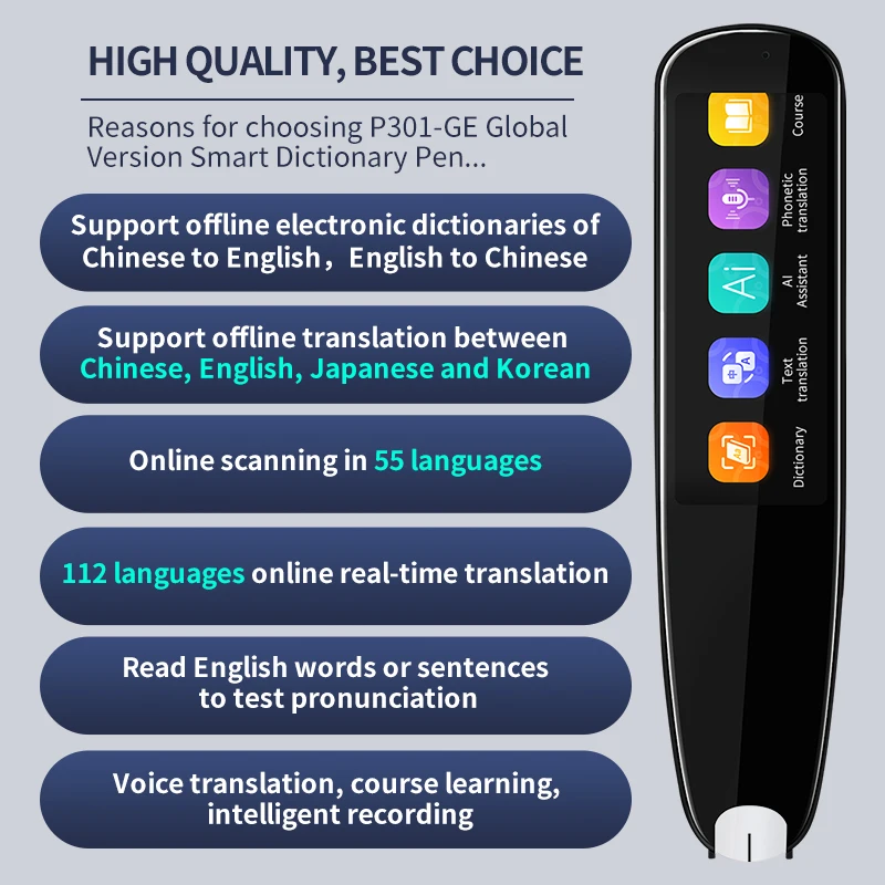 Dictionary English Learning pen Smart Scan Translate Talking Pen For Kids