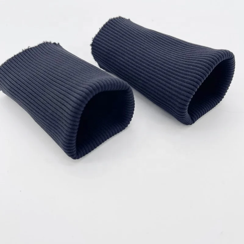 Custom 100% nylon cuff fabric, skin friendly tubular knit ribbing cuff