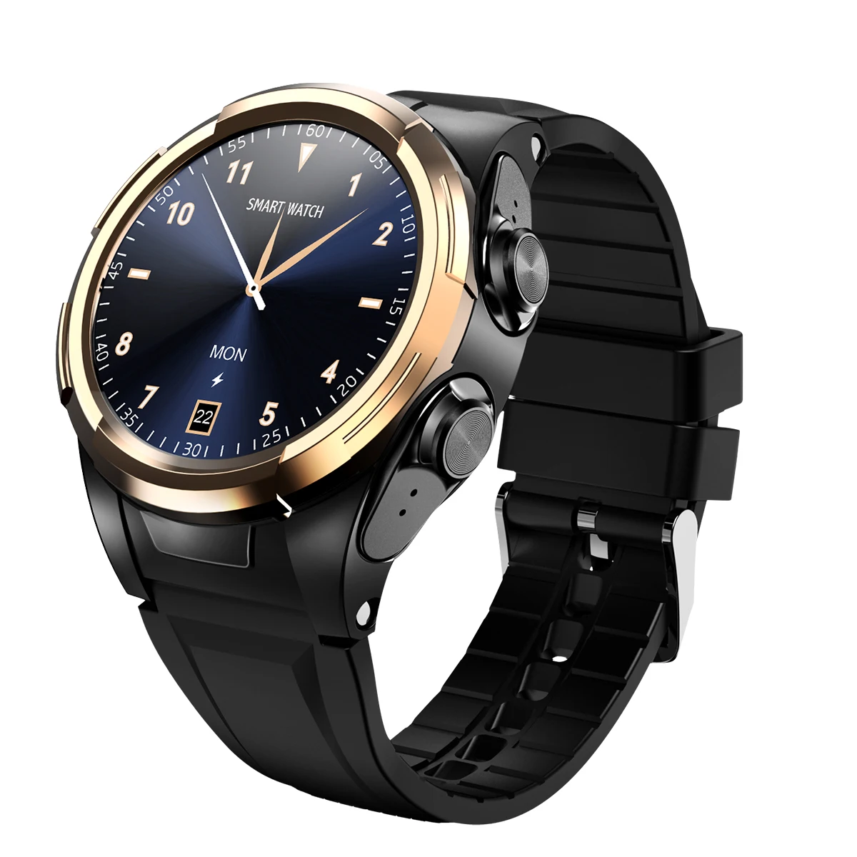 New 2 in  wireless stereo earbud watch Body Temperature Thermometer Full Touch Screen Sport Smartwatch S201 Smart Watch earphone