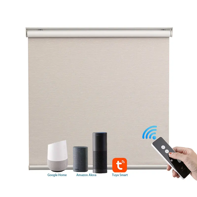 Hot selling Alexa Google battery empowered remote control Blinds smart rooller shades
