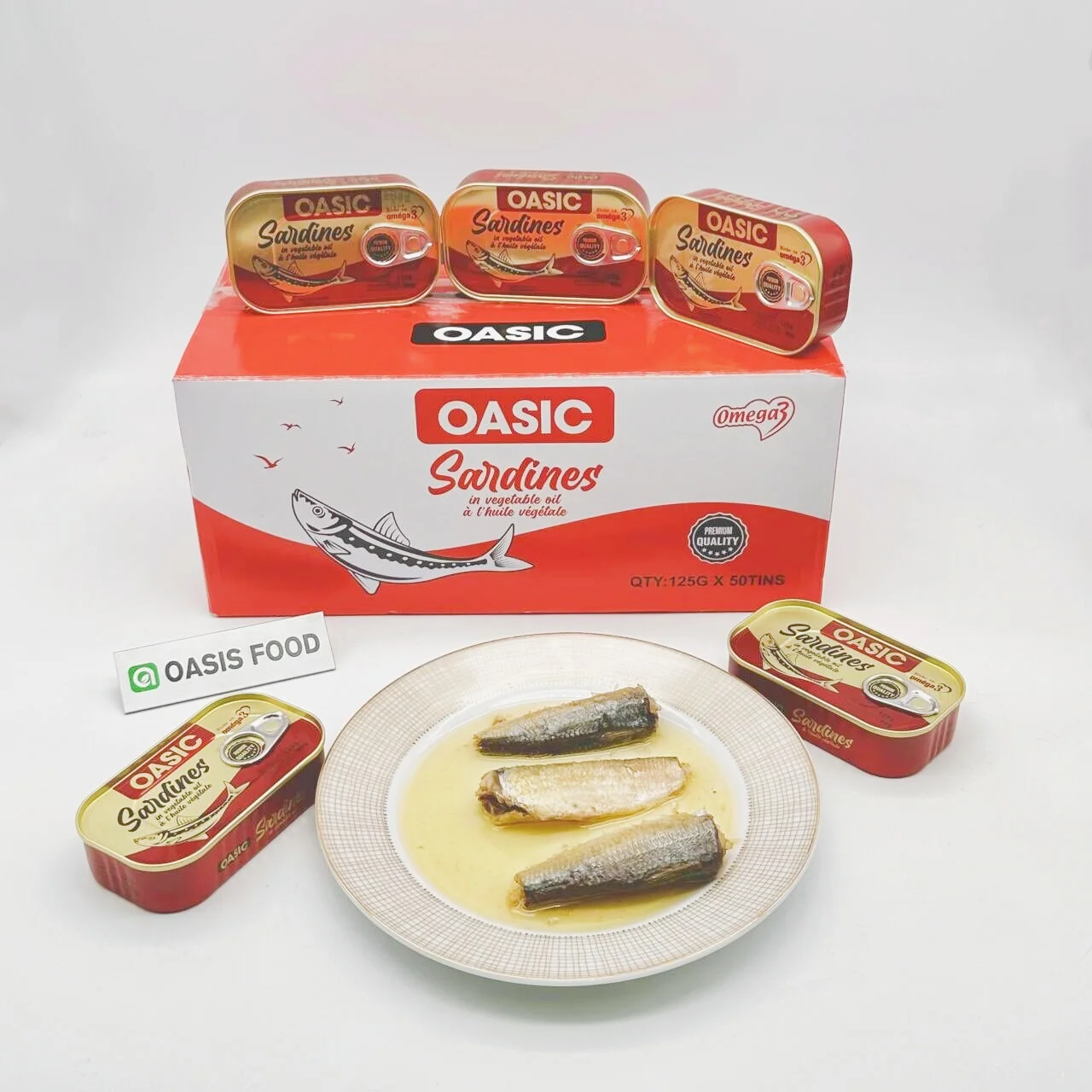Canned Sardines with High Quality in Vegetable Oil