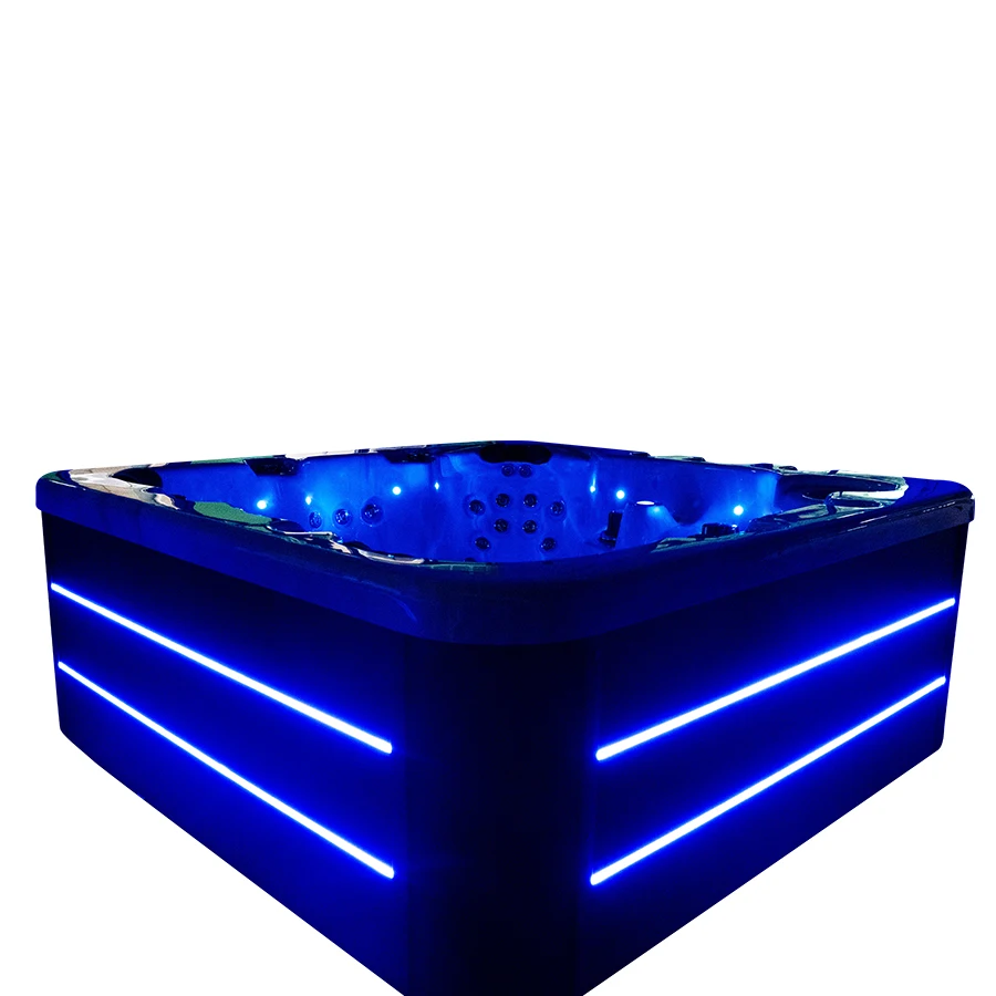 Modern Deluxe 2m Family Garden Spa & Sauna Room Freestanding Outdoor Massage Hot Tub Aromatherapy Whirlpool Drainer Accessory