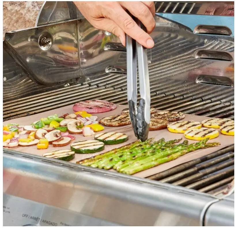 Food Grade Heat Resistant Nonstick PTFE BBQ Copper Grill Mat